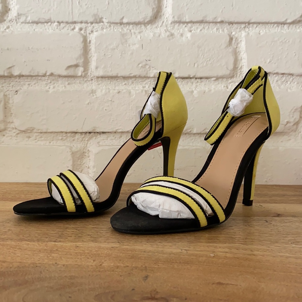 Zara Trafaluc Brand Heeled Suede Sandals